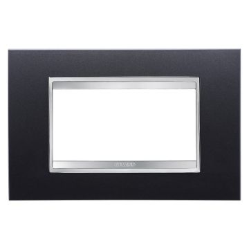 Rama decorativa Gewiss Chorus Lux 4 module Ardezie GW16204VA