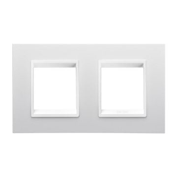 Rama decorativa Gewiss Chorus Lux International 4 module Alb Monochrome GW16223YB