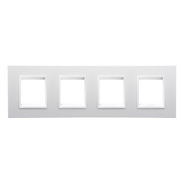 Rama decorativa Gewiss Chorus Lux International 8 module Alb Monochrome GW16228YB