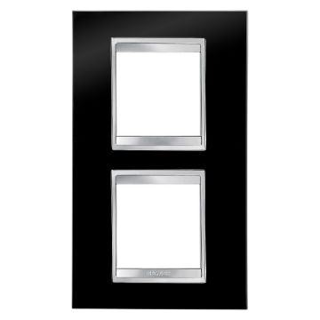Rama decorativa Gewiss Chorus Lux International 4 module Negru GW16224TN