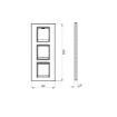 Rama decorativa Gewiss Chorus Lux International 6 module Alb Monochrome GW16227YB