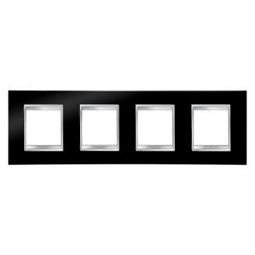 Rama decorativa Gewiss Chorus Lux International 8 module Negru Toner GW16228TN