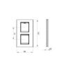 Rama decorativa Gewiss Chorus Lux International 4 module Ardezie GW16224VA