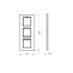 Rama decorativa Gewiss Chorus Lux International 6 module Ardezie GW16227VA