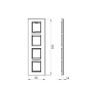 Rama decorativa Gewiss Chorus Lux International 8 module Ardezie GW16229VA