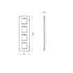 Rama decorativa Gewiss Chorus One International 8 module Ivoire GW16129TI