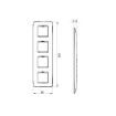 Rama decorativa Gewiss Chorus One International 8 module Titan GW16129VT