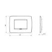 Rama decorativa Gewiss Chorus Monochrome One Alb Satinat 3 module GW16103VW