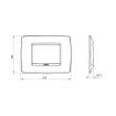 Rama decorativa Gewiss Chorus Monochrome One Alb Satinat 3 module GW16103VW