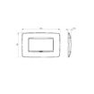 Rama decorativa Gewiss Chorus Monochrome One Alb Satinat 4 module GW16104VW