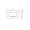 Rama decorativa Gewiss Chorus Monochrome One Alb Satinat 4 module GW16104VW