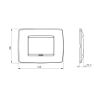 Rama decorativa Gewiss Chorus Monochrome One Titan 3 module GW16103VT