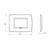 Rama decorativa Gewiss Chorus Monochrome One Titan 3 module GW16103VT