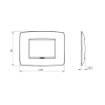 Rama decorativa Gewiss Chorus Monochrome One Negru Satinat 3 module GW16103VN