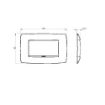Rama decorativa Gewiss Chorus Monochrome One Negru Satinat 4 module GW16104VN