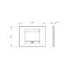Rama decorativa Gewiss Chorus Monochrome Geo Negru Satinat 3 module GW16403VN