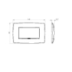 Rama decorativa Gewiss Chorus Monochrome One 4 module alba GW16104TB