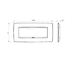 Rama decorativa Gewiss Chorus Monochrome One 6 module alba GW16106TB