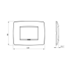 Rama decorativa Gewiss Chorus One 3 module Ardezie GW16103VA