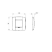Rama decorativa Gewiss Chorus One International 2 module alba GW16122TB