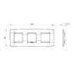 Rama decorativa Gewiss Chorus One International 6 module alba GW16126TB