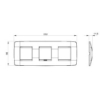Rama decorativa Gewiss Chorus One International 6 module alba GW16126TB