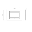 Rama decorativa Gewiss Chorus Geo 4 module neagra GW16404TN