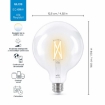Pachet 3+1 becuri LED WiZ smart WIFI E27 G125 Filament Clear 806lm Tunable White
