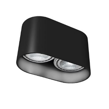 Plafoniera living Nowodvorski Oval Black 9240 aluminiu negru