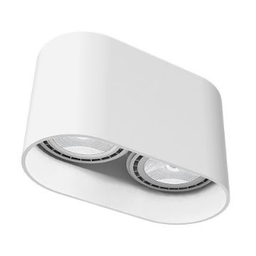 Plafoniera living Nowodvorski Oval White 9241 aluminiu alb
