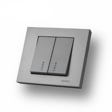 Comutator Led Ovivo ST Grano Metalic argintiu OV00113