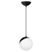 Pendul bucatarie Klausen Globe SP1 Black-White KL111115 sticla alba