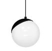 Pendul bucatarie Klausen Globe SP1 Black-White KL111115 sticla alba