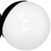 Aplica bucatarie Klausen Globe AP1 Black-White KL101034 sticla alba
