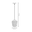 Pendul bucatarie Klausen Citrine SP1 Chrome-Clear KL111077 sticla transparenta