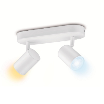 Spot WiZ Imageo White GU10 2x4.9W 690lm WiFi BT lumina alba reglabila