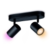 Spot WiZ Imageo Black GU10 2x4.9W 690lm WiFi BT RGB lumina colorata
