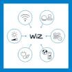 Veioza alba WiZ Mobile 13.5W 400lm WiFi BT lumina colorata