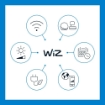 Veioza alba WiZ Mobile 13.5W 400lm WiFi BT lumina colorata