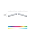 Pachet 4 Veioze WiZ Linear Bar White 5.5W 800lm WiFi BT lumina colorata