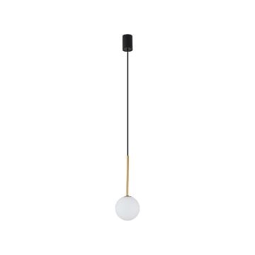 Pendul living Nowodvorski Karo I Black-Gold-White 10305 sticla alb