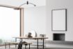 Plafoniera living Nowodvorski Heft Wood 10356 otel negru