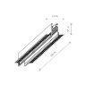 Sina incastrata Nowodvorski LVM Track System Black 2M 10157 aluminiu negru
