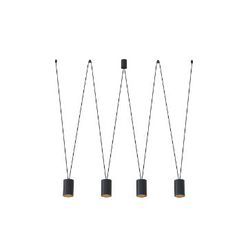 Lustra bucatarie Nowodvorski More Tone IV Black-Gold 7814 otel auriu