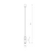 Pendul bucatarie Nowodvorski Cylinder M Black 7865 sticla transparent