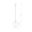Pendul bucatarie Nowodvorski Sphere L Black 7850 sticla transparent