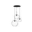 Lustra bucatarie Nowodvorski Sphere III Black 7788 sticla transparent