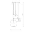 Lustra bucatarie Nowodvorski Sphere III Black 7788 sticla transparent