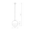 Pendul living Nowodvorski Globe Plus M Chrome 7606 sticla metalizat