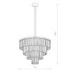 Lustra living Nowodvorski Cristal L Black 7614 cristal translucid
